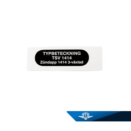 Typskylt CS50, 