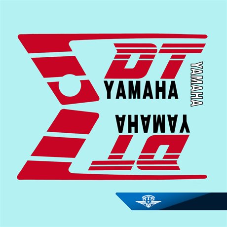 Dekalsats Yamaha DT50MX Svart/Röd