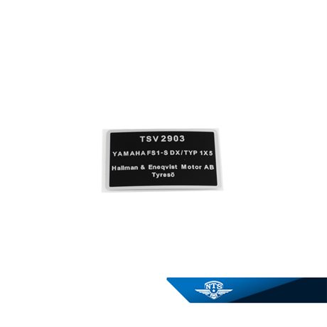 Typskylt Yamaha FS1 77-79