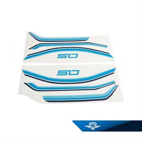 Komplett Dekalsats. För Svart Moped