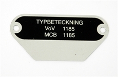 Typskylt MCB 1185