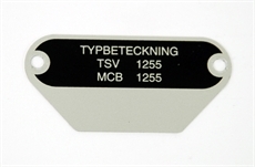 Typskylt MCB 1255