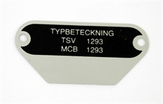 Typskylt MCB 1293