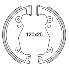 Bromsbackar zundapp Cs/Ks/Gts 120x25mm  NEWFREN