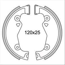 Bromsbackar zundapp Cs/Ks/Gts 120x25mm  NEWFREN